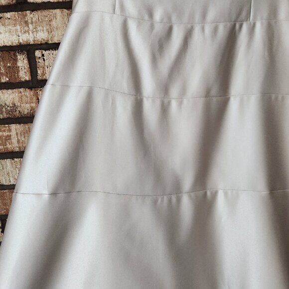 Ladies BCBGMaxAzria Champagne Satin Strapless Dress Size 12 - Picture 4 of 11